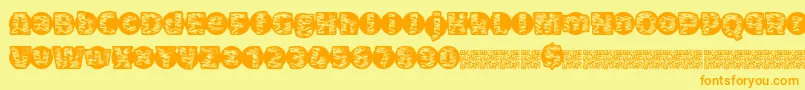 Tigerbawl Font – Orange Fonts on Yellow Background