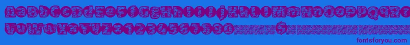 Tigerbawl Font – Purple Fonts on Blue Background