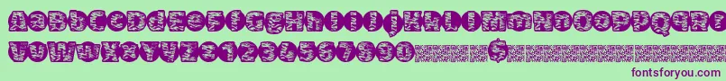 Tigerbawl Font – Purple Fonts on Green Background