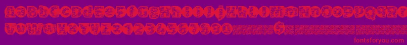 Tigerbawl-Schriftart – Rote Schriften auf violettem Hintergrund