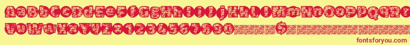 Tigerbawl Font – Red Fonts on Yellow Background