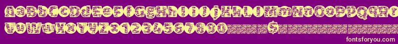 Tigerbawl Font – Yellow Fonts on Purple Background