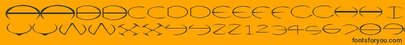 Victor-fontti – mustat fontit oranssilla taustalla