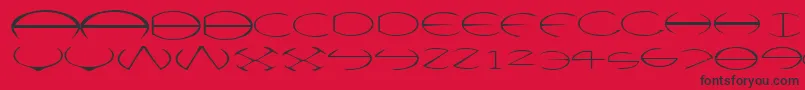Victor Font – Black Fonts on Red Background