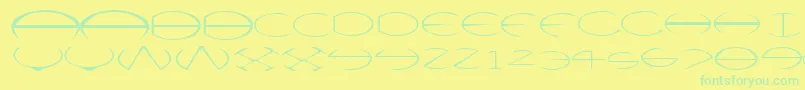 Victor Font – Green Fonts on Yellow Background