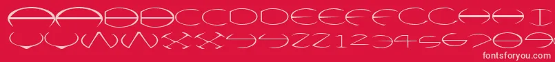 Victor Font – Pink Fonts on Red Background