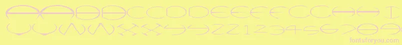 Victor-Schriftart – Rosa Schriften auf gelbem Hintergrund
