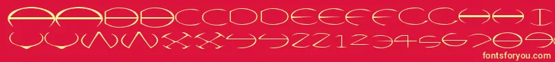 Victor Font – Yellow Fonts on Red Background