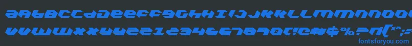Kubrickce Font – Blue Fonts on Black Background