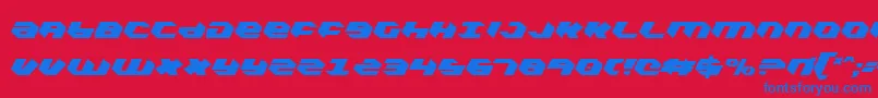 Kubrickce Font – Blue Fonts on Red Background