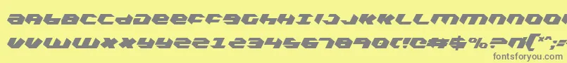 Kubrickce Font – Gray Fonts on Yellow Background