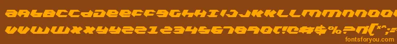 Kubrickce Font – Orange Fonts on Brown Background
