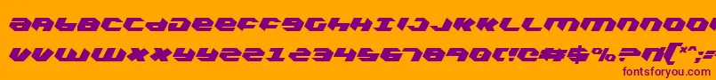 Kubrickce Font – Purple Fonts on Orange Background