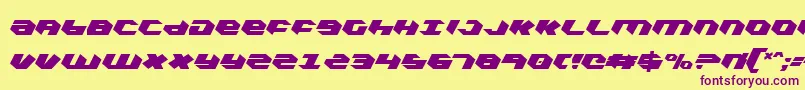 Kubrickce Font – Purple Fonts on Yellow Background