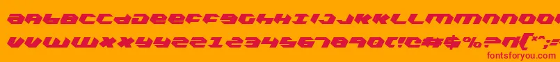 Kubrickce Font – Red Fonts on Orange Background