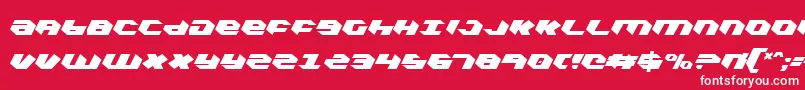 Kubrickce Font – White Fonts on Red Background
