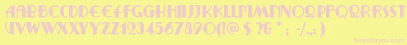 More about PromenadDeco Font PromenadDeco Font – Pink Fonts on Yellow Background
