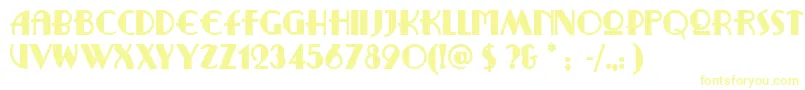 PromenadDeco Font – Yellow Fonts on White Background