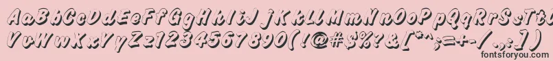 Challengeshadow Font – Black Fonts on Pink Background