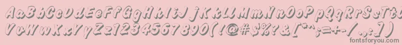 Challengeshadow Font – Gray Fonts on Pink Background