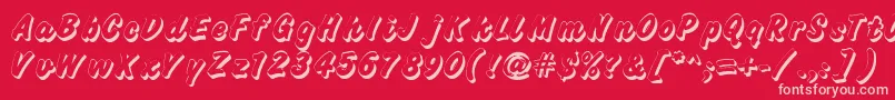 Challengeshadow Font – Pink Fonts on Red Background