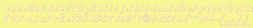 Challengeshadow Font – Pink Fonts on Yellow Background