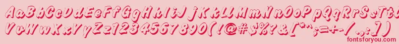 Challengeshadow Font – Red Fonts on Pink Background