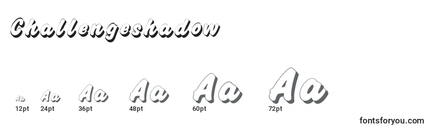Challengeshadow Font Sizes