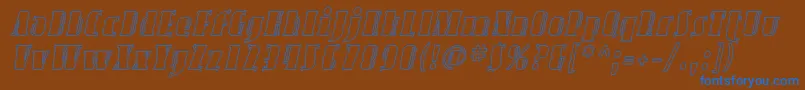 Avond08 Font – Blue Fonts on Brown Background