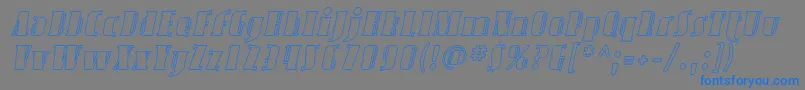 Avond08-Schriftart – Blaue Schriften auf grauem Hintergrund