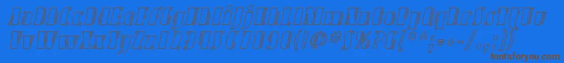 Avond08 Font – Brown Fonts on Blue Background