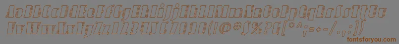 Avond08 Font – Brown Fonts on Gray Background