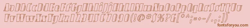 Avond08 Font – Brown Fonts on Pink Background