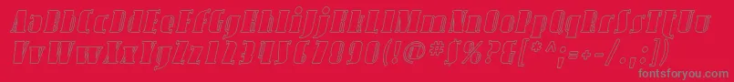 Avond08 Font – Gray Fonts on Red Background