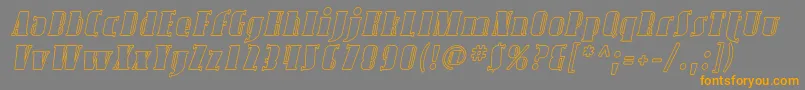 Avond08 Font – Orange Fonts on Gray Background
