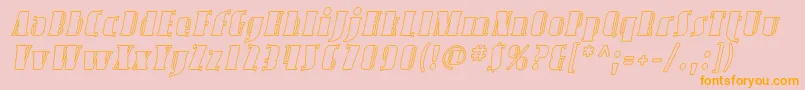 Avond08 Font – Orange Fonts on Pink Background