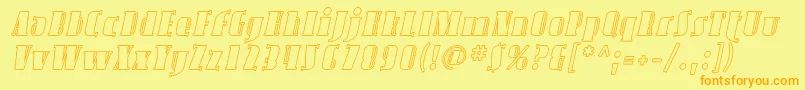 Avond08 Font – Orange Fonts on Yellow Background