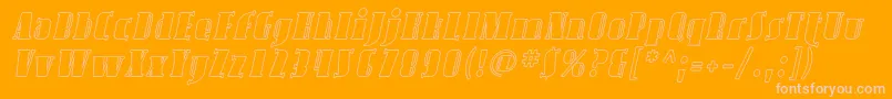 Avond08 Font – Pink Fonts on Orange Background