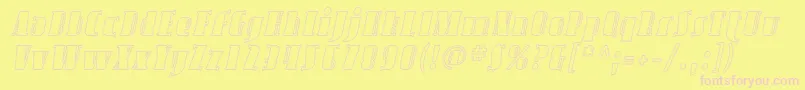 Avond08 Font – Pink Fonts on Yellow Background