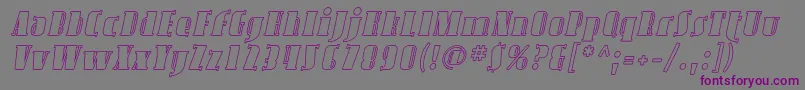 Avond08 Font – Purple Fonts on Gray Background