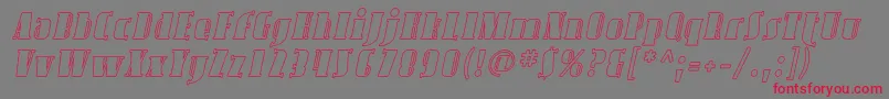 Avond08 Font – Red Fonts on Gray Background