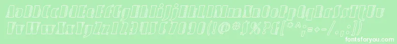 Avond08 Font – White Fonts on Green Background
