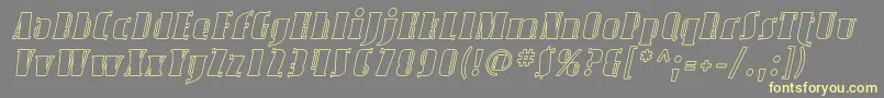Avond08 Font – Yellow Fonts on Gray Background