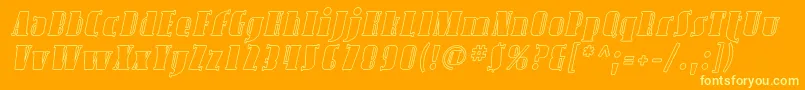 Avond08 Font – Yellow Fonts on Orange Background