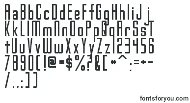 GothamNightsNormal font – small Fonts