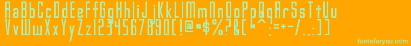 GothamNightsNormal-Schriftart – Grüne Schriften auf orangefarbenem Hintergrund