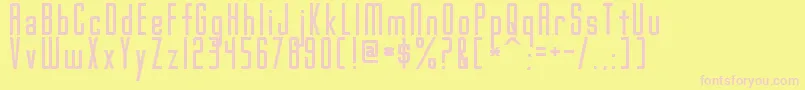 GothamNightsNormal Font – Pink Fonts on Yellow Background