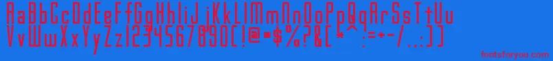 GothamNightsNormal Font – Red Fonts on Blue Background