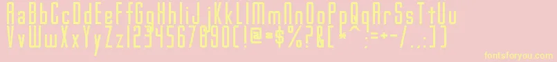 GothamNightsNormal Font – Yellow Fonts on Pink Background