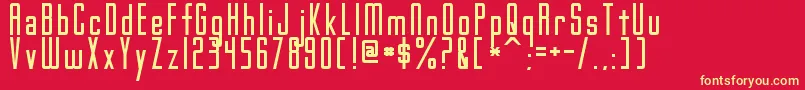 GothamNightsNormal Font – Yellow Fonts on Red Background